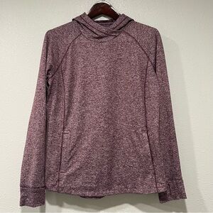 Duluth Trading Co Plushcious Hoodie Women's Size Medium Purple Thumb Holes Shirt